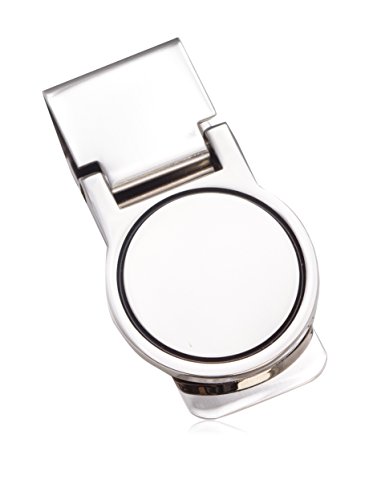 Bey-Berk BB176S Silver Plated Hinged Money Clip, Grey