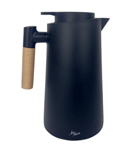 Garrafa Térmica de Plástico Café, Chá, Água com Cabo de Madeira Com Forro de Vidro Para Uso Doméstic