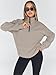 Trendy Queen Womens Oversized Sweatshirts Fall Sweaters Fashion Hoodies Half Zip Pullover Long Sleeve Shirts Clothes 2025 CoffeeGrey M