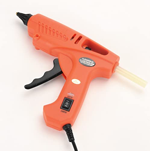 FLZOSPER Pistola de cola quente de tamanho completo 60/100W com 20 peças de bastões de cola, pistola
