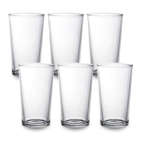 Jogo de Copos Altos Long Em Vidro 300ml Para Suco Água Drinks Restaurantes E Bares - Kit 6 Unidades