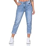 Hailys Damen Jeans high Waist Weite Passform 5-Pockets leichte Waschung