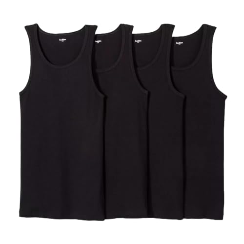 Goodfellow & Co Regata masculina canelada com 4 unidades -, Preto, G
