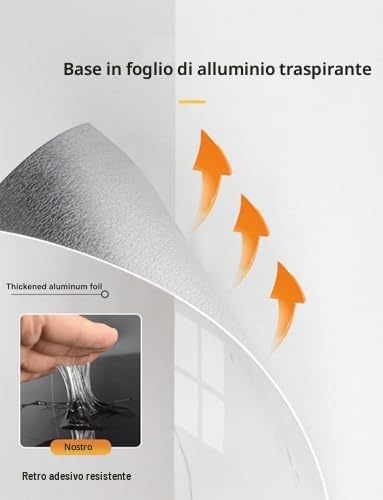 Pannelli da parete e piastrelle per pavimenti, pavimenti in vinile effetto marmo, facile installazione adesiva per una decorazione domestica elegante