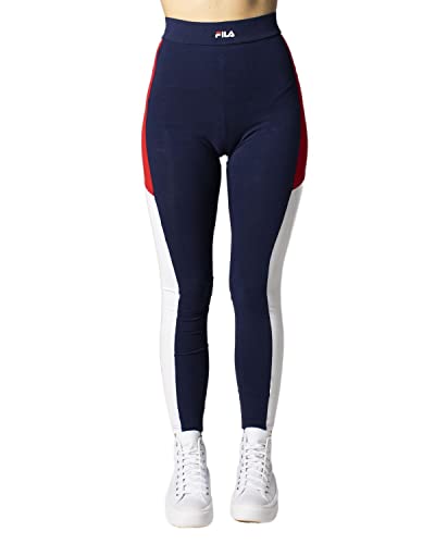 Fila Bellaria Leggings, Medieval Blue-True Red Bright White, L Donna