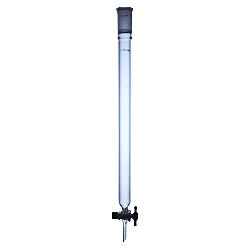 Laboy Verre Chromatographie Colonne 24/40 avec PTFE robinet d'arrêt Colonne de 32 mm de diamètre Potence et 305 mm en longueur efficace