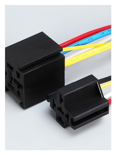 Toma de relé de cinco pines 12V24V 40A base conector para cableado automotriz 2
