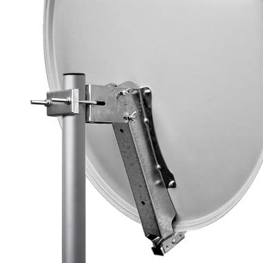 Parabole Satellite Acier Blanche 80cm Recondionnéavec Support LNB en Acier Galvanisé idéal Astra EUTELSAT