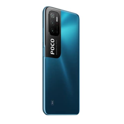 POCO M3 Pro Smartphone Double 5G - RAM 4Go ROM 64Go MediaTek Dimensity 700, 90Hz 6.5" FHD+ DotDisplay, Batterie 5000mAh (typ), Triple Caméra AI 48MP (Version Mondiale) (Cool Blue)