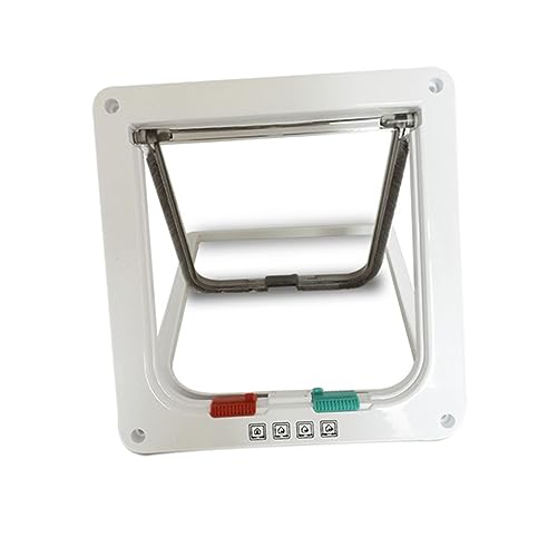 NOLITOY Secure Pet Door Flap 2-Way Locking Telescopic Frame for 1.25-1.75 Door Thickness