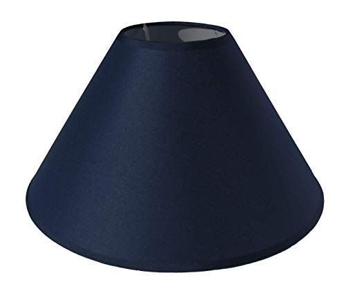 Abat-jour traditionnel en coton - Pour lampe de table ou plafond - Pendentif cylindrique avec réducteur - 25 cm - Jaune Primrose - Bleu marine, vert sauge, rouge framboise, crème, blanc ou gris