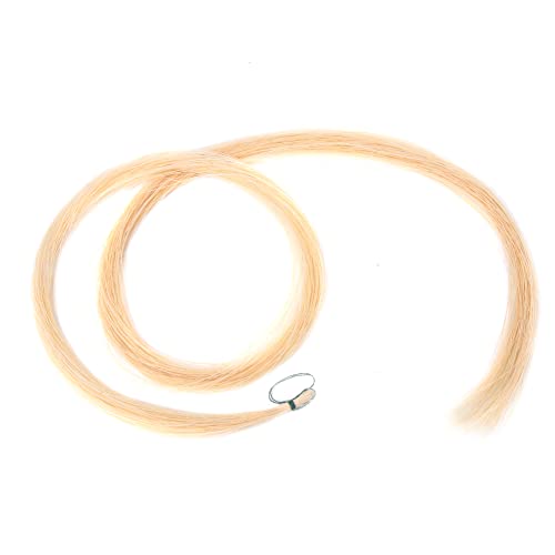 POENVFPO Hochwertiges Ungebleichtes Mongolisches Pferdehaar für Violin- und Bratschenbogen, weiß, 32 Zoll, 2 Stränge, Professionelles Ersatzset