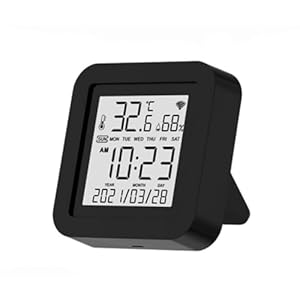 Smart WiFi Temperature Humidity Sensor with IR Remote Control for Home Automation Air Conditioner Greenhouse Pet Garage Humidity Control, Compatible with Alexa Google Assistant Tuya SmartThings