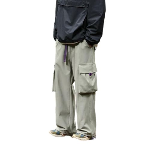 Pantalon décontracté pour hommes coupe droite finitions soignées mi-saison