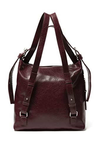 Hobo and Backpack Techno Leather Ellus, Feminino, Bordeaux, U