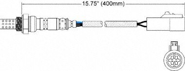 Sensor de Oxígeno 4 Cables Walker Products 250-24001 miniatura 2