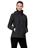 Praktischer Lieferumfang – Jack Wolfskin Evandale Jacket W, Funktionsjacke aus wasser- und windfestem Texapore 2L Außenmaterial, PFC-frei, Farbe: Black, Größe: M