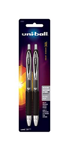 Bolígrafo gel retráctil Uni-ball negro pack 6