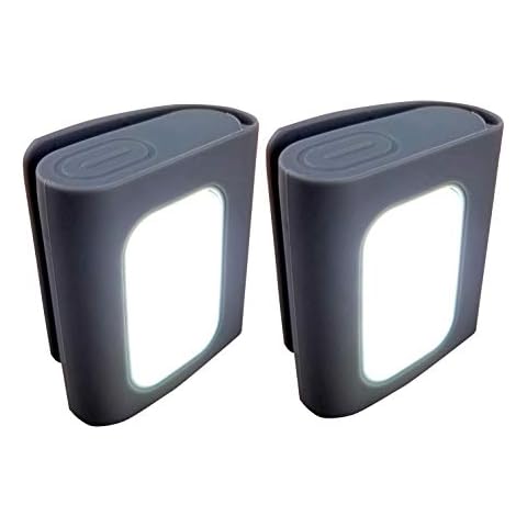 Bright Eyes 200 Lumen Firefly 2-Pack Clip On LED Safety Running and Jogging Light - USB Rechargeable - 2 Pack - Also for Hiking, Camping, Working and Much More!! (Deep Gray) Cover