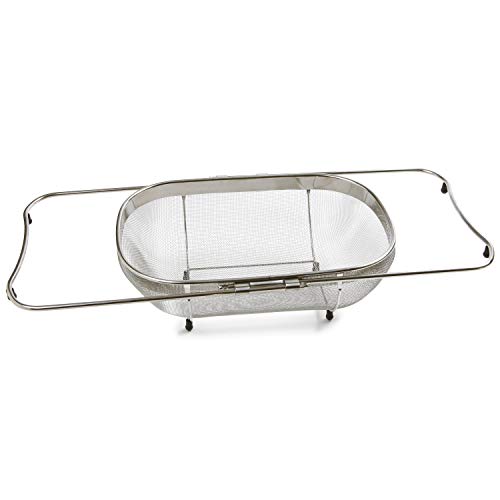 Norpro Expanding Over The Sink Colander With Base Frame, 3.5In/34Cm X 9In/23Cm 22In/55Cm, As Shown #TOP23