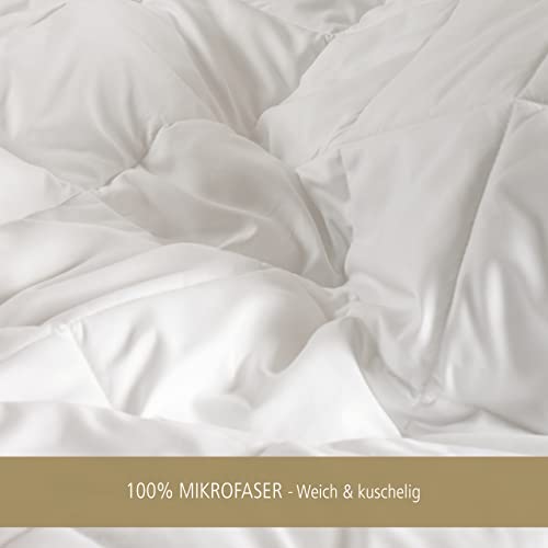 ARCTIC Bettdecke 135x200 Mikrofaser Duo, 2-lagig I 4 Jahreszeiten Bettdecke I Decke aus 2 Schichten für max. Wärmeisolation I Oekotex Steppdecke mit Hohlfaserfüllung, 40° waschbar - Image 5