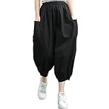 [KumiModa] ワイドパンツ レディース クロップドパンツ ガウチョパンツ サルエルパンツ 9分丈 カジュアル ウエストゴム 無地 おしゃれ 可愛い 大人 体型カバー 通勤 着痩せ ゆったり 美脚 春 夏