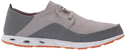 Columbia Men's Bahama Vent Relaxed Laced Boat Shoe, Steam/Light Orange, 11
