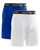 Niksa Pantalones cortos de compresión para hombre, paquete de 1 o 2 unidades, ropa interior funcional para hombre, ropa interior deportiva de capa base, transpirable y de secado rápido, pantalones