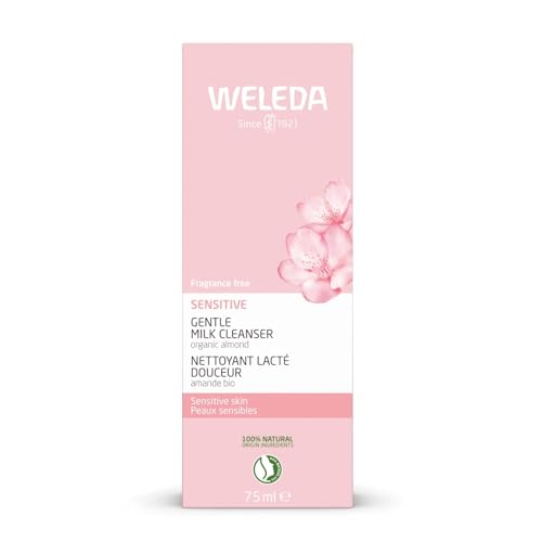 WELEDA - Lait nettoyant Confort Amande - Peaux sensibles, peaux réactives et peaux à tendance atopique - Texture douce et onctueuse - NATRUE - 75 ml