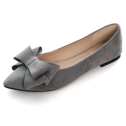 Image of TN TANGNEST Women Fashion Bowknot Flats Comfort Pointed Toe Dress Shoes