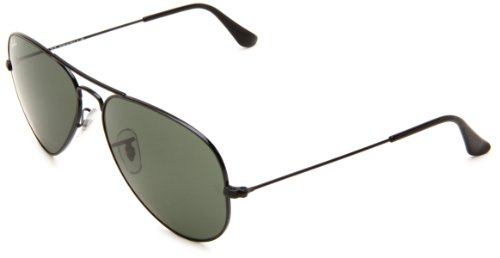 Ray-Ban Aviator Classic, Glossy Black/ Grey Green, One Size