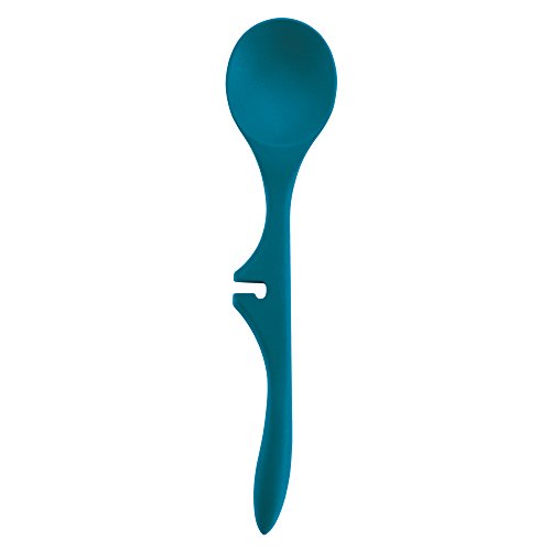 Rachael Ray 46834 Kitchen Tools and Gadgets Nonstick Utensils/Lazy Spoon and Ladle, Silicone, Marine Blue