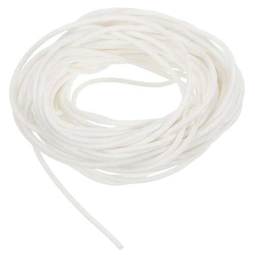 uxcell Silicone Foam Seal Strip, 1.8mm(0.07") Dia 8.5 Meters(27.89 Ft) Long Sponge Rubber Weather Seal Strip Round Rubber Cord Solid for DIY Warehouse, Pads, Foam Tubing, Crafts - White