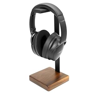 Headphone Stand for Desk – Wooden Headset Stand for Desk – Wooden Headphone Holder with Airpods Max and More(Square)
