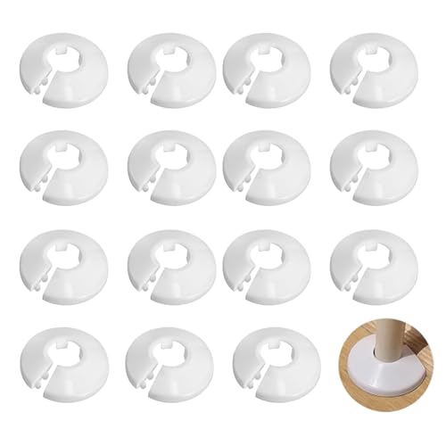 yolzhxe 15 Piezas Roseta de Cubierta de Radiador, Radiador Plástico Collar Tuberia Cubiertas, Embellecedor, Cubre tubos Radiador Tapa, para Tuberías Agua, Tuberías Calefacción