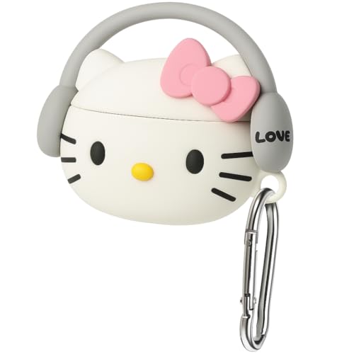 Image of Cartoon Silicone Case Compatible with Apple AirPods Pro 2 Case Cover - Cute 3D Shockproof 360 Protective Skin Cover with Keychain | AirPods Pro 2nd Gen Case (Cool Kitty)