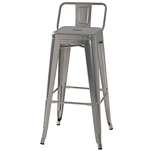 Bancos de bar de metal Bancos de altura de balcão industrial Bancos de bar com costas Cadeiras de ja