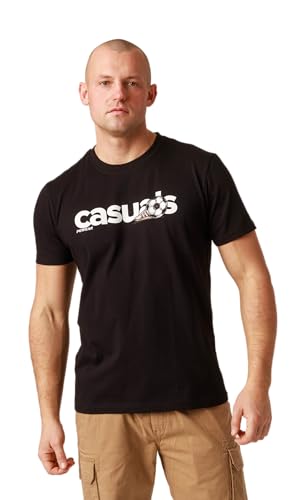 T-shirt streetwear homme Casuals PGWEAR noir parfait pour les jours de match