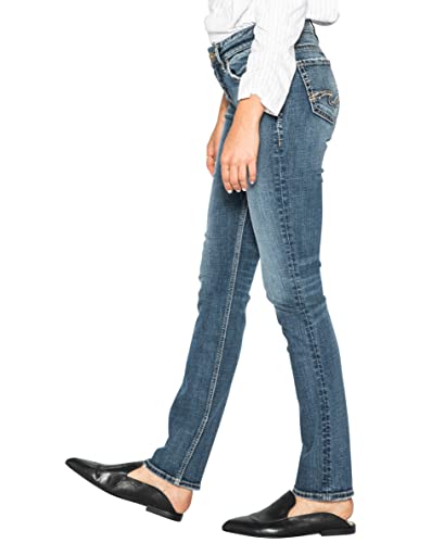 Silver Jeans Co. L93413SJL363-402-29X32 Women'S Suki Mid Rise Curvy Fit Straight Leg Jeans thumb #1