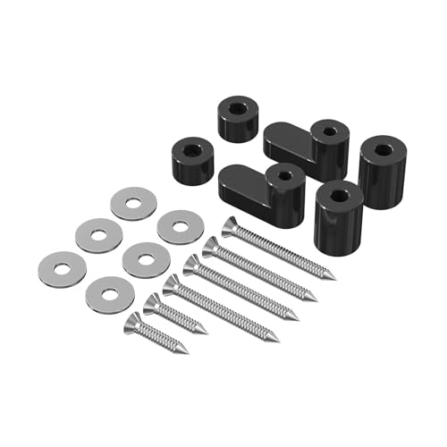 ESPYN Aluminum Rear Wing Spoiler Riser Lift Extension Tail Wing Lifter for Fiesta Mk7 Mk8 ST-Line ST 2017-2023 (Black)