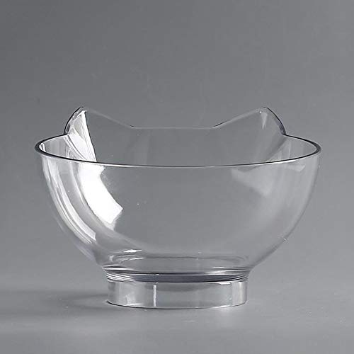 Image of Luck Dawn Clear Replace Cat Bowl for Cat Elevated Bowls, 15 Degree Tilted Design Neck Guard Stand Raised Pet Food Water Feeder Bowl for Cats or Small Dogs