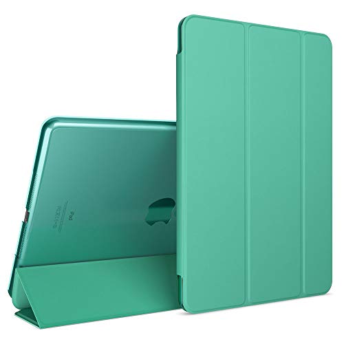 NALIA Funda Smart-Case Compatible con iPad 2 3 4, Carcasa Fina Protectora Plegable con Cuero Sintetico Vegan, Tablet Movil Bumper Cover Doble Protección Cubierta Trifold Stand, Color:Turquesa