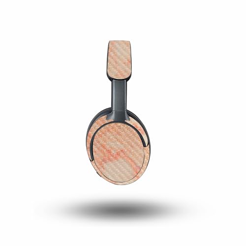 Image of MightySkins Carbon Fiber Skin Compatible with Bose QuietComfort Ultra - Flashy Apricot Marble | Protective, Durable Textured Carbon Fiber Finish | Easy to Apply