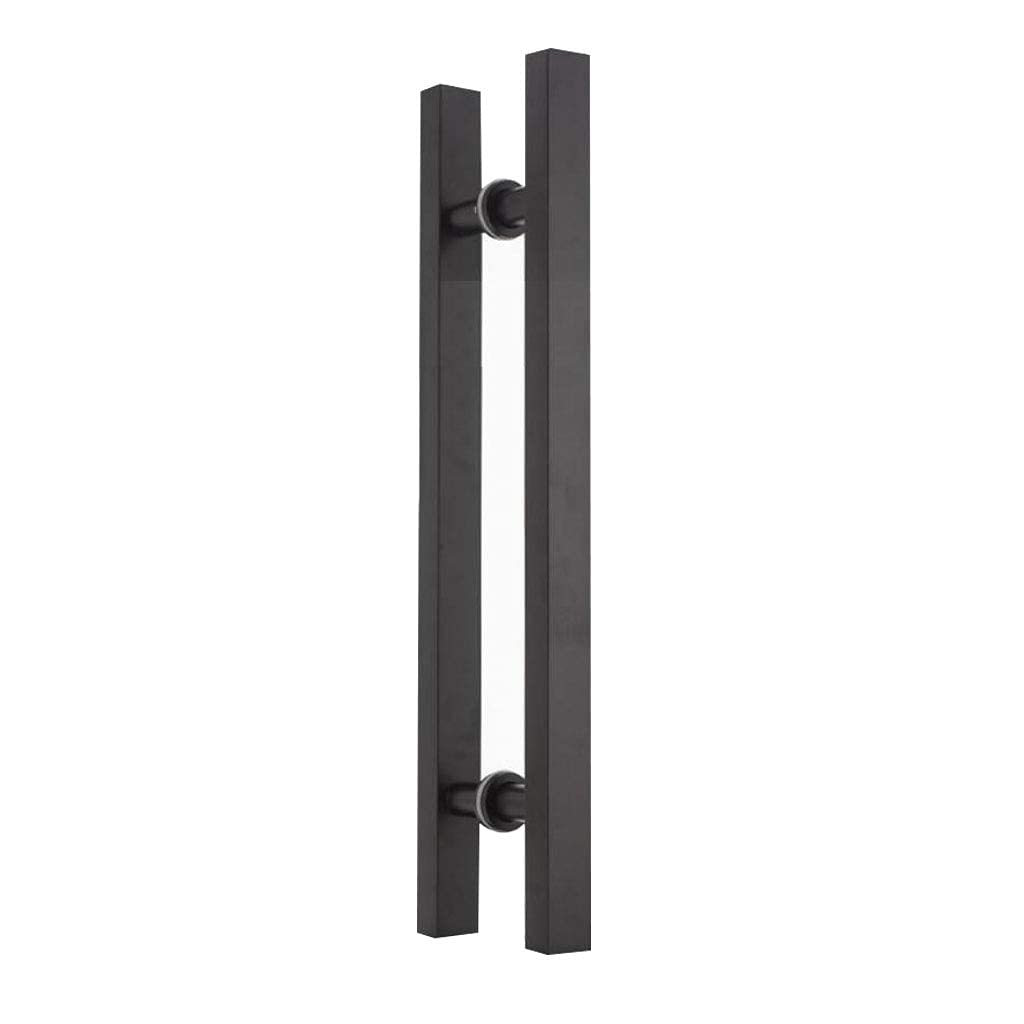 Poignée de porte double face en acier inoxydable noir mat CHEWYNP pour entrée de bureau