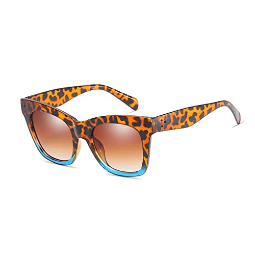 Lunettes de soleil femmes surdimensionnées grand format avec rivets tendance