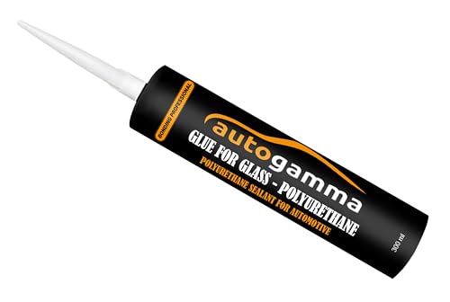 autogamma Sellador de poliuretano para vidrio, cartucho de 310 ml (310 ml)