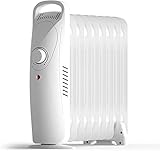 Abbybubble radiateur Portable rempli d'huile,Chauffage électrique thermostatique de 800W,Chauffage électrique Mobile,Protection de sécurité Multiple,Convient aux pièces jusqu'à 40 m²(7 chauffages)
