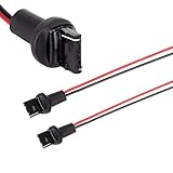 iJDMTOY (2) 7440 T20 Male Adapter Wiring Harness Compatible With Car Motorcycle Headlight Tail Lamp Turn Signal Lights Retrofit