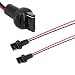 iJDMTOY (2) 7440 T20 Male Adapter Wiring Harness Compatible With Car Motorcycle Headlight Tail Lamp Turn Signal Lights Retrofit