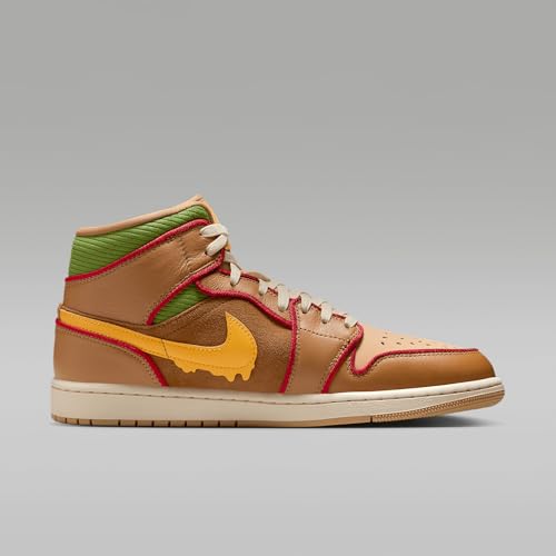 Air Jordan 1 Mid SE Men's Shoes (IB7403-224, Flax/Sesame/Coconut Milk/University Gold)3